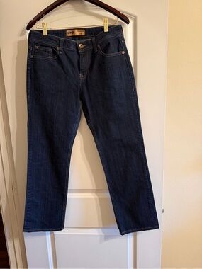 Seven7 Straight Leg Jeans in Dark Blue Denim